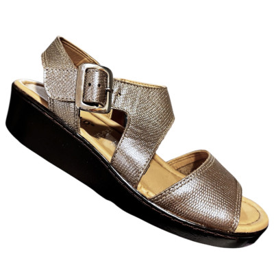 Romulo Sandalia Cuero Bronciny Mujer Talla 35 Ref 5002 